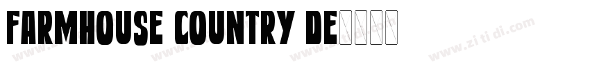 Farmhouse Country De字体转换